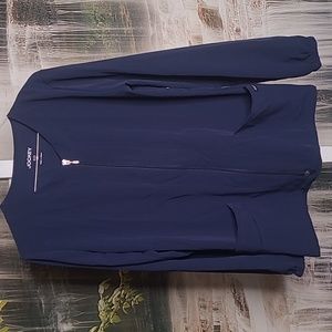 Jockey Womens XS navy blue long sleeve zip up scrub coat uniform jacket